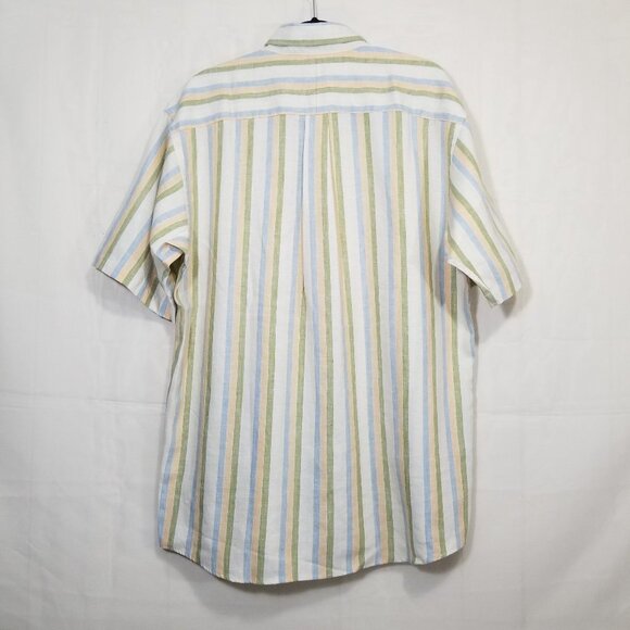 Jos A Bank Travelers Collection 100% linen striped - Picture 2 of 8